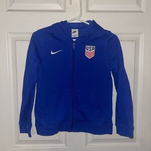 Nike Kids Royal Blue USA Zip-Up Hoodie